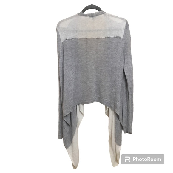 The Limited Women’s Wool Blend Gray And Cream Open Front Cardigan Size S - Picture 2 of 6